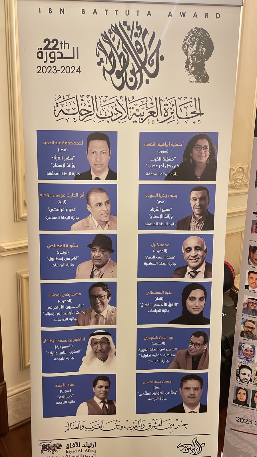 تكريم الفائزين بجائزة ابن بطوطة لأدب الرّحلة في دارة السّويدي